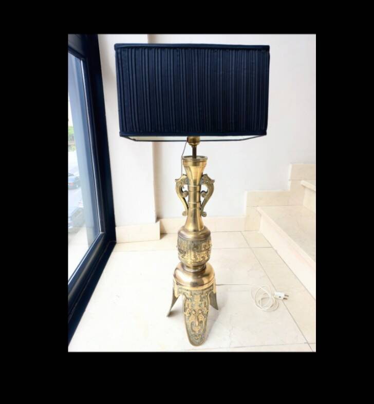 James Mont brass table lamp