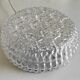 Ceiling light or wall sconce in moulded floral glass - 70s