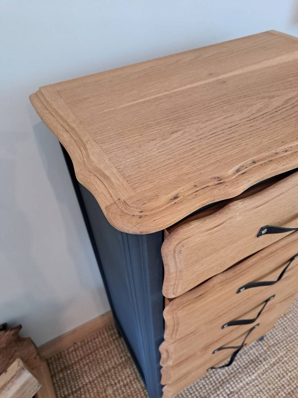 Vintage oak chiffonier