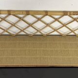 Vintage rattan wall shelf