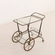 Italian mid century bar cart, serving trolley attr. to Cesare Lacca, 1950s