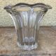 Old vase moulded glass shape flowers 70s vintage