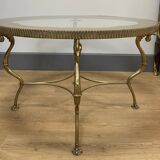 Table basse , piétement à décor de coq