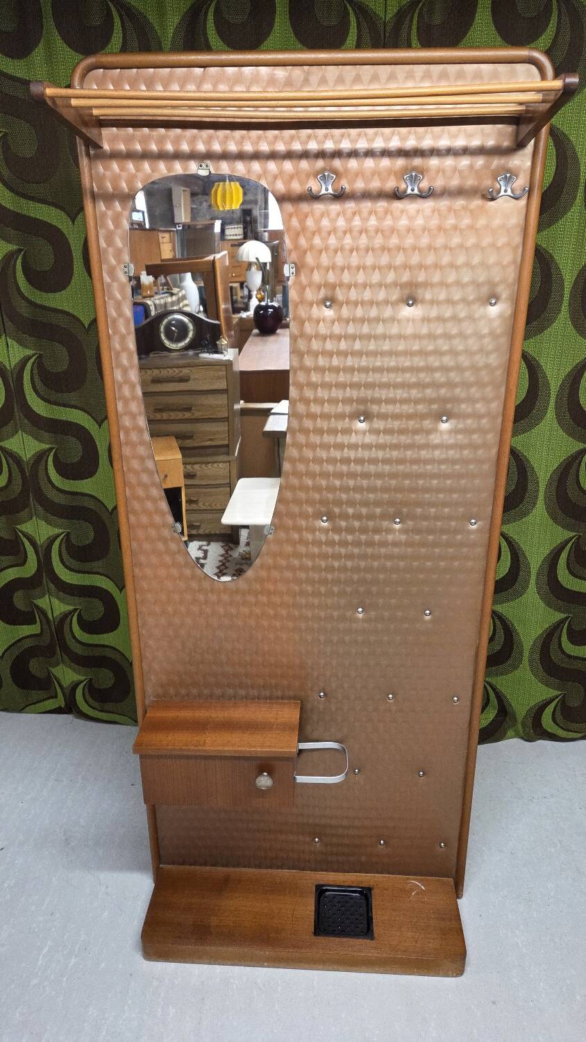 Vintage 1960s coat rack wardrobe