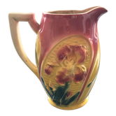 Old pitcher iris decoration in slip