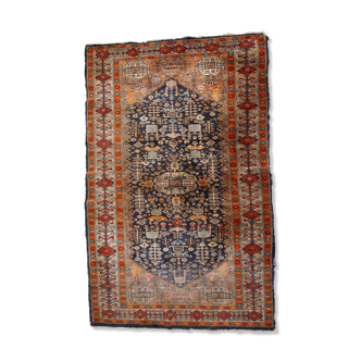 Ancient Afghan Baluch handmade carpet 95cm x 149cm 1920s, 1C730