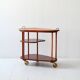Scandinavian vintage mahogany trolley, 1940s