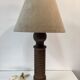 Vintage lamp feet in solid oak turned