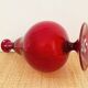 Large Empoli red blown glass carafe / Genie Bottle