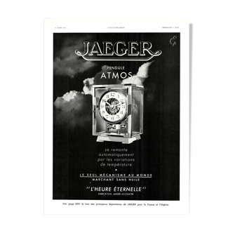 Affiche vintage années 30 Jaeger le Coultre Montre
