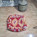 Pouf berbère bohemian fait main 60 X 60 X 25 CM