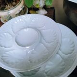 6 porcelain oyster plates by Tharaud