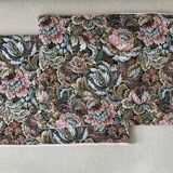 Pair of cushion covers, old tapestry and cotton gauze