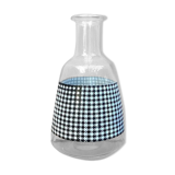 Vintage carafe with vichy black and white tiles