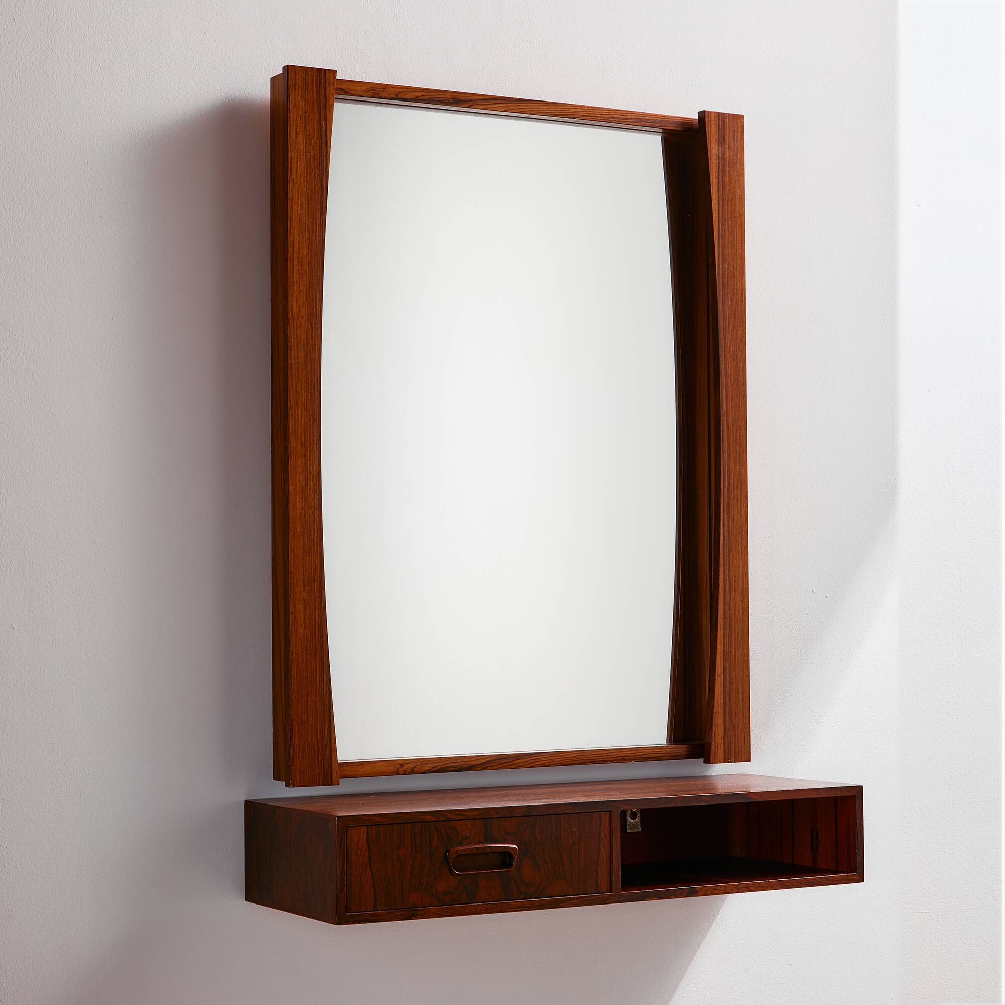 Rosewood framed mirror, Set of 2