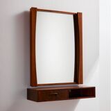 Miroir encadré en palissandre, lot de 2