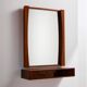 Miroir encadré en palissandre, lot de 2