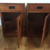 Pair of Iroko Science Lab Cupboards from 1950