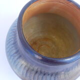 Vase bleu et marron Dieulefit