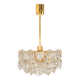 Petite lustre, laiton et verre de cristal par Kinkeldey, Allemagne, années 1970