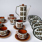 Coffee Set 1966 Rambouillet  Boch Freres S.A. , Set: 6 big plates 6 small plates, 5 cups, sugar pot,