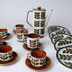 Coffee Set 1966 Rambouillet  Boch Freres S.A. , Set: 6 big plates 6 small plates, 5 cups, sugar pot,