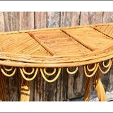 Console en bambou et en rotin
