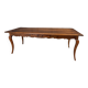 Farmhouse table walnut legs deer early nineteenth 1 drawer 208 cm