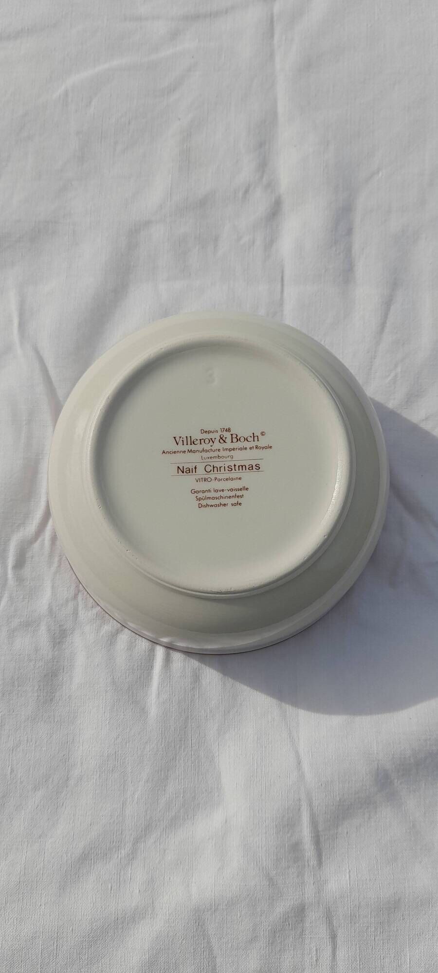 Vitro porcelain cereal bowl Villeroy & Boch naive Christmas model diameter 13 cm Laplau