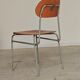 Set of 6 metal and wood school chairs  
Former Czechoslovakia 1960