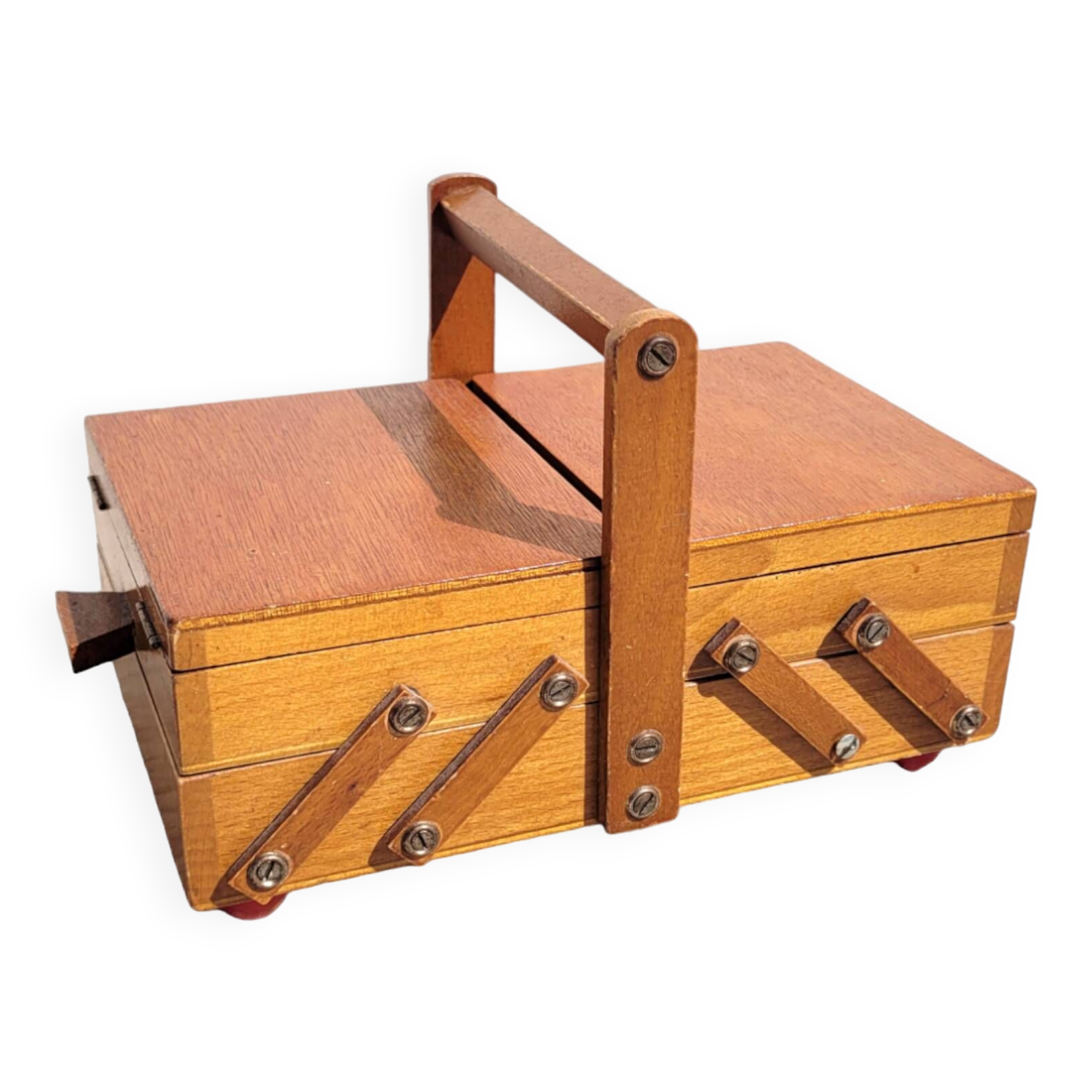 Mini vintage worker or sewing box