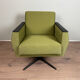 Restored vintage green swivel lounge armchair from 60's / mid century / upholseted / chair