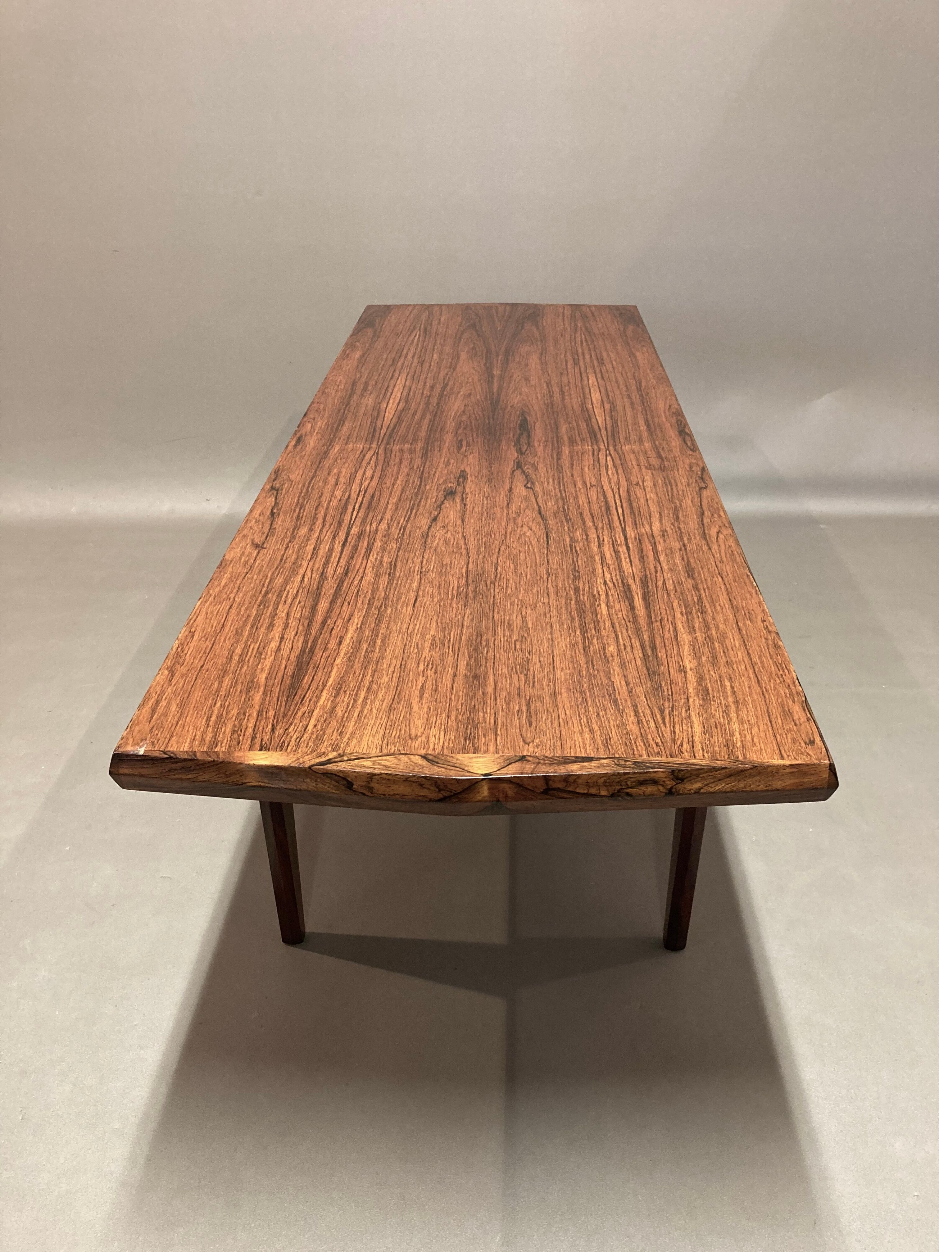 Rosewood coffee table Scandinavian design 1950.