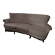 Vintage white curved tufted 3-seater sofa