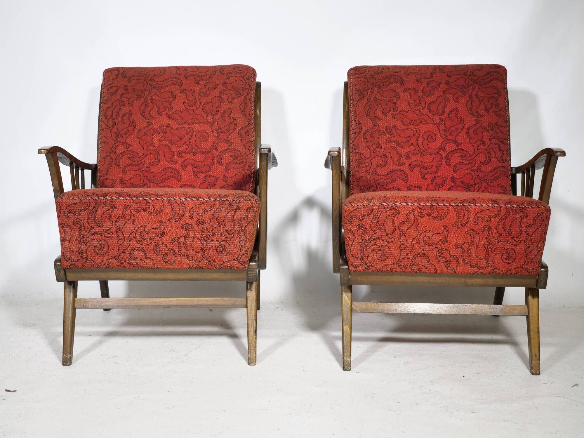 French Mid-Century Cocktail Armchair Set 1960s