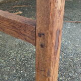 Oak farmhouse table, six drawers