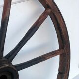 Small wooden cart wheel