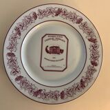 6 plates Limoges Grands Vins de Bordeaux and Châteaux du Médoc