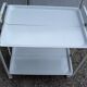 Serving white folding rolling table