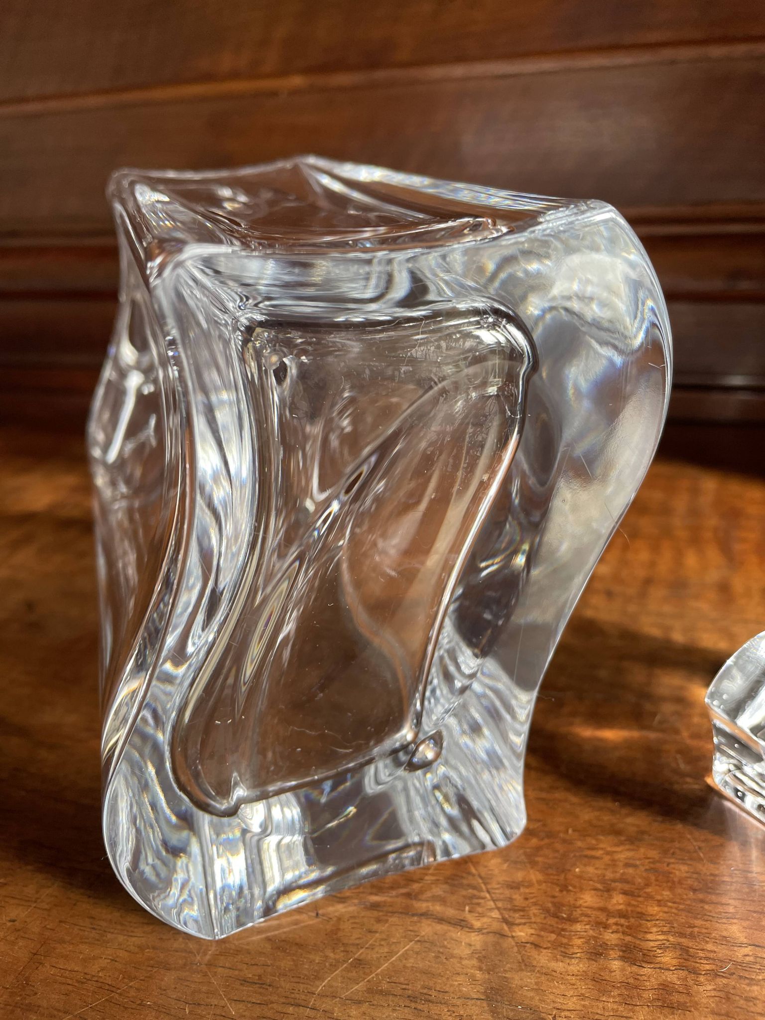 Carafe à whisky en cristal galbé