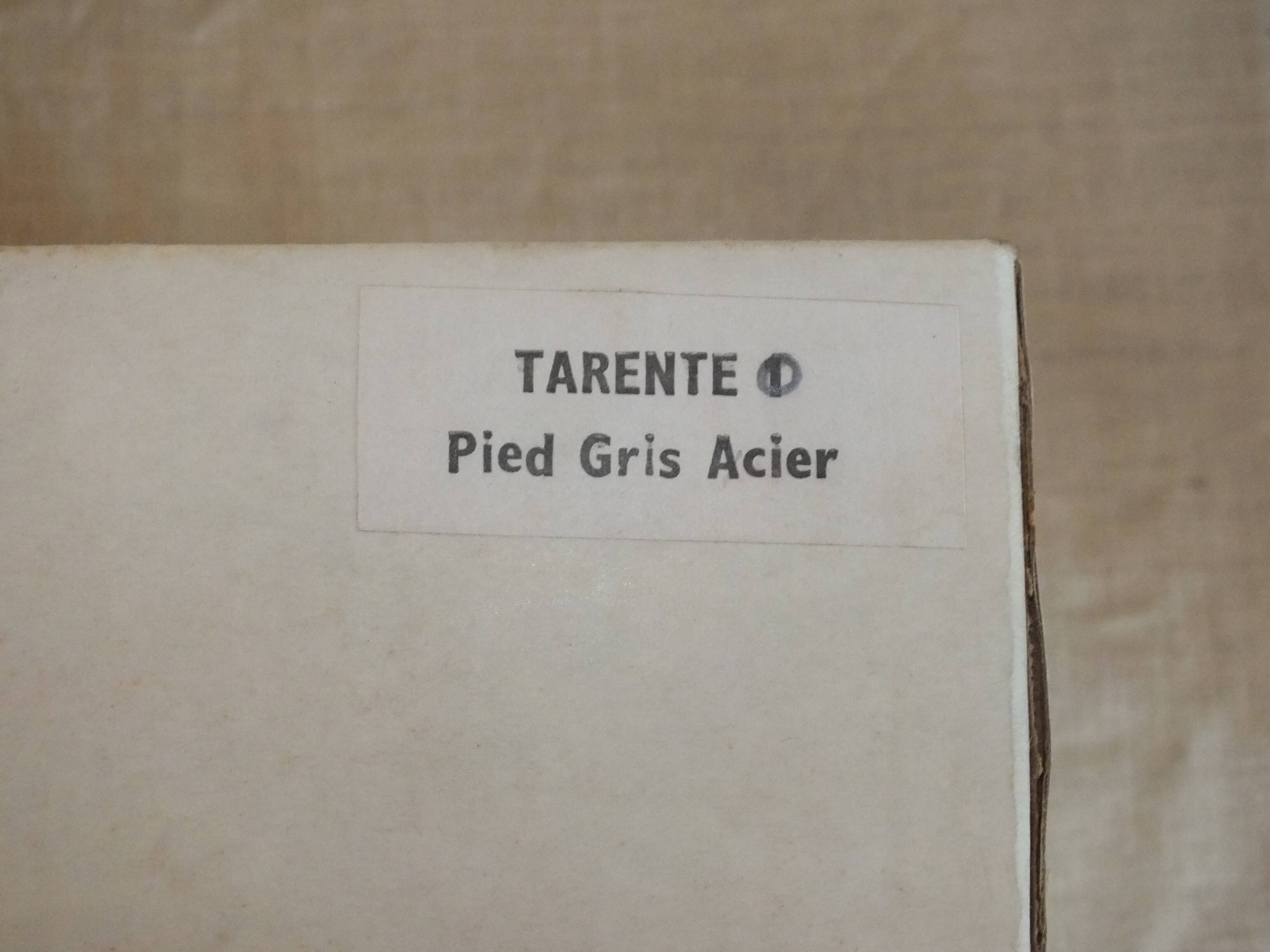 10 tarente thick crystal water glasses, steel gray foot, 1970