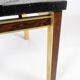 Coffee table with slate plate, frame of gilded metal and rosewood by Bendixen Design from the 1970s.
