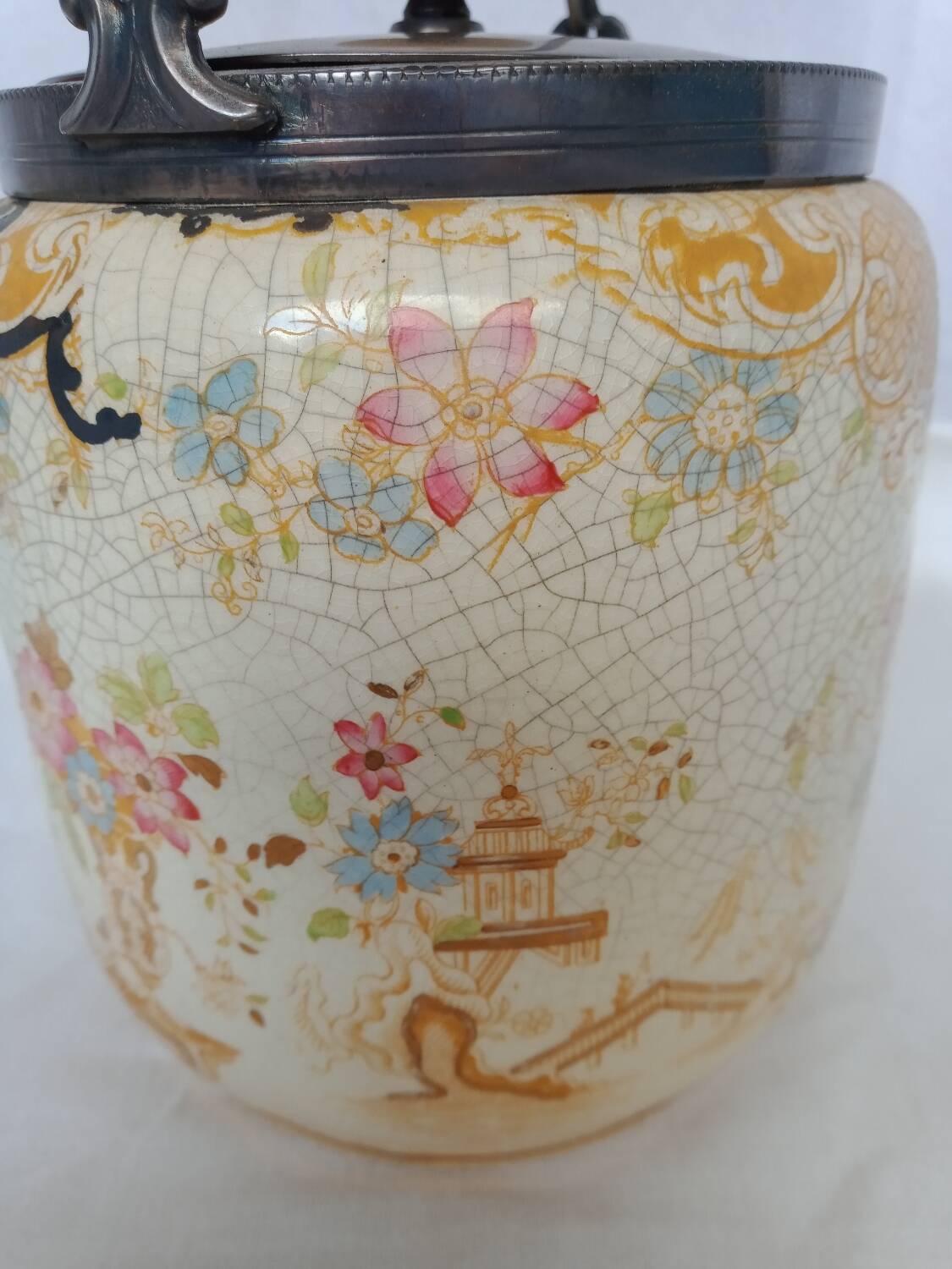 B Grayson & Son Sheffield Crackle Ceramic Cookie Jar