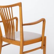 Vintage 1950s German Armchair | Solid Beech Wood | Newly Upholstered Chair