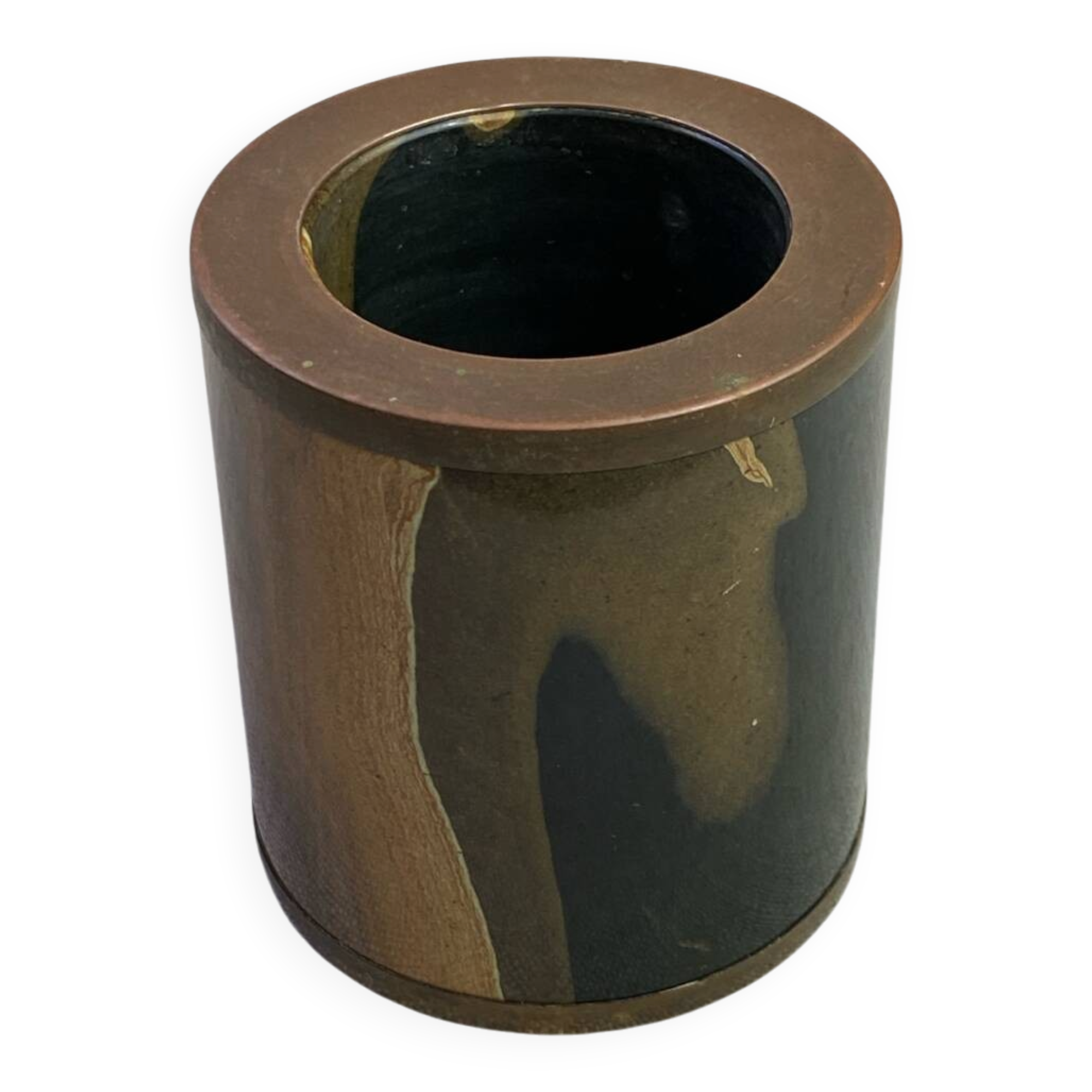 Damascus brass candlestick by Dal Furlo