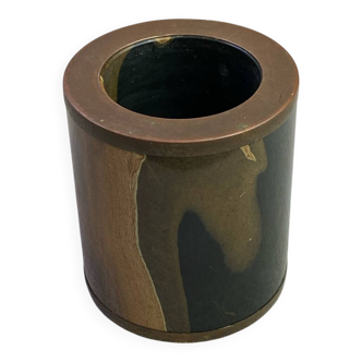 Damascus brass candlestick by Dal Furlo