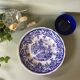 Lot de 12 assiettes, Luneville & KG, décor bleu, champêtre