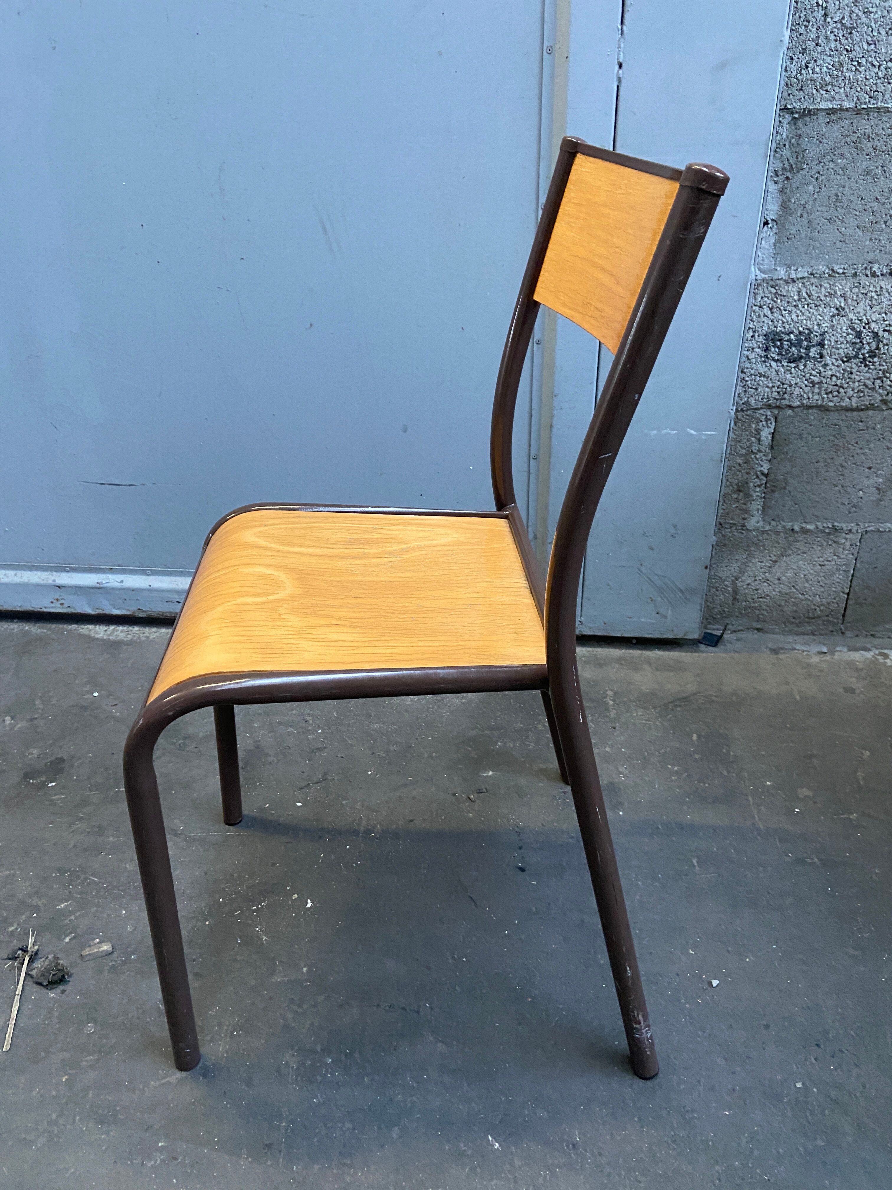 6 vintage school chairs
