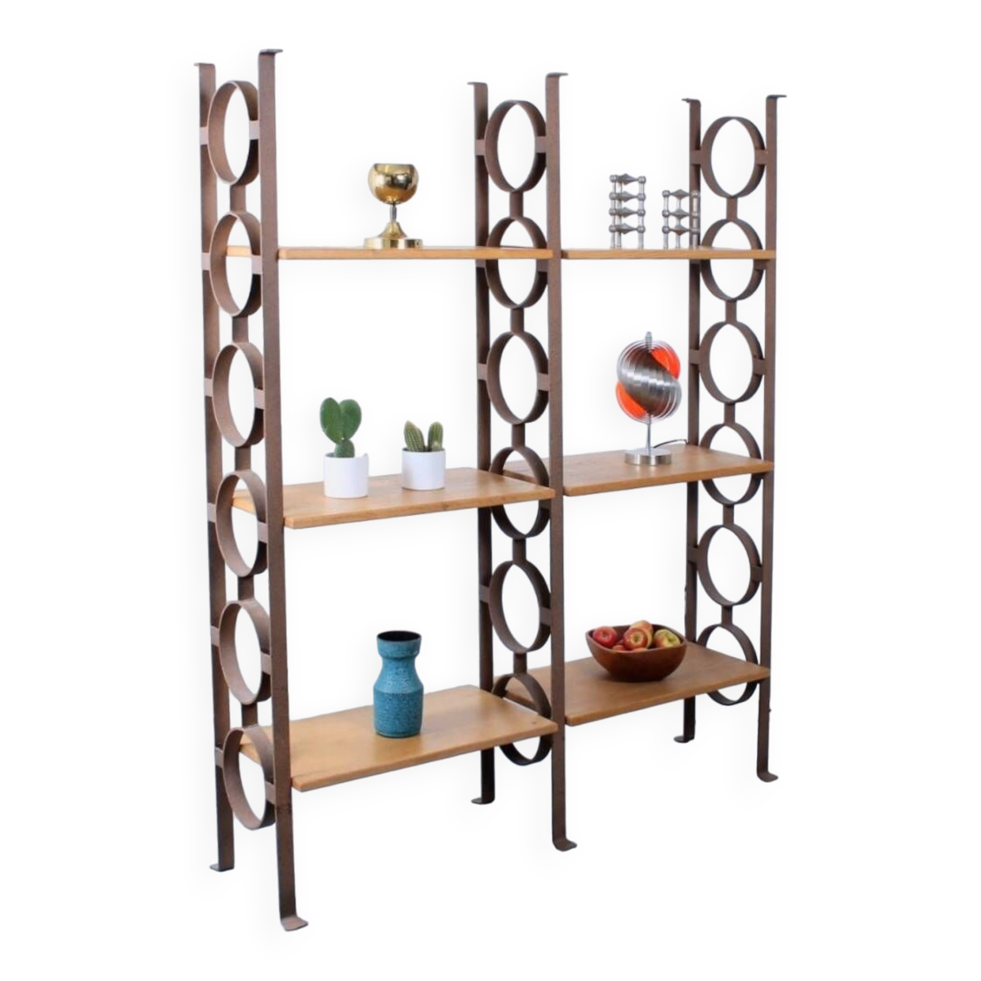 Brutalist vintage bookcase