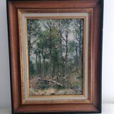 Oil on canvas Yves Delfo Forest landscape